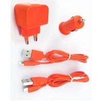 Proswatt set cargador 220v/12v + cable micro usb/iphone PRO-24C